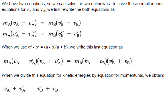 Conservation Of Momentum Formula