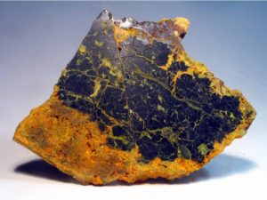 Uraninite - the most common uranium ore.