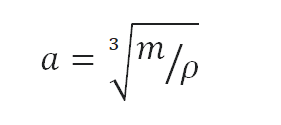 density of material - equation